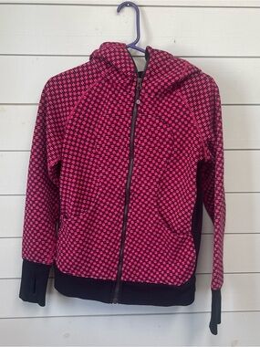 Lululemon full zip scuba hoodie berry pink women's size 6